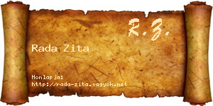 Rada Zita névjegykártya